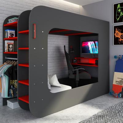 Cuckooland Trasman Pod Solo 2 Gaming High Sleeper with Chair Bed 90x200cm