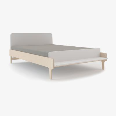 Cuckooland Oeuf River Small Double Bed in White & Birch