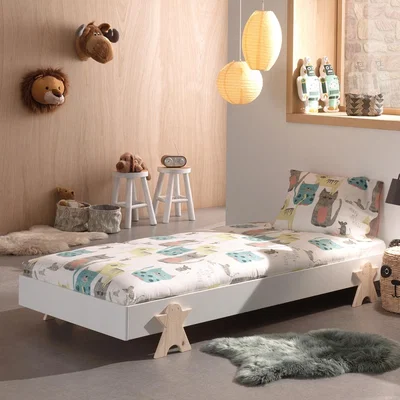 Cuckooland Modulo Smiley Stackable Kids Bed - White