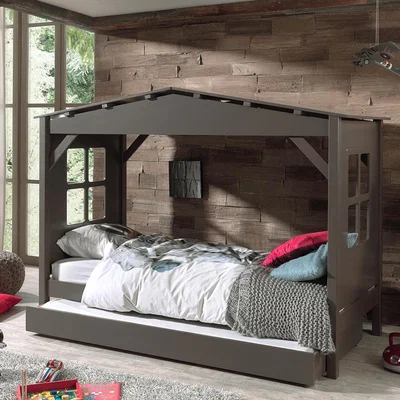 Cuckooland Pino House Cabin Bed in Taupe