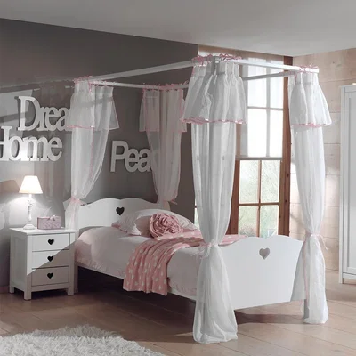 Cuckooland Amori Kids Four Poster Bed with Curtains
