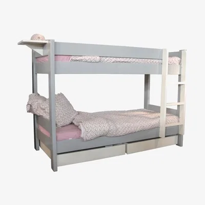 Cuckooland Mathy by Bols Bunk Bed in Dominique Design - 166cm High - Mathy Azur Blue