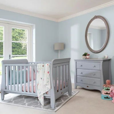 Cuckooland Boori Sleigh Urbane 2 Piece Nursery Furniture Set  - Pebble Grey