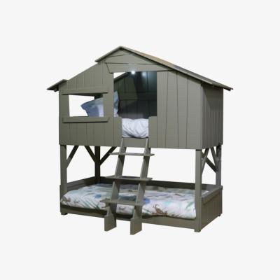 Cuckooland Mathy by Bols Treehouse Bunk Bed in Artichoke - Mathy Basalte Grey