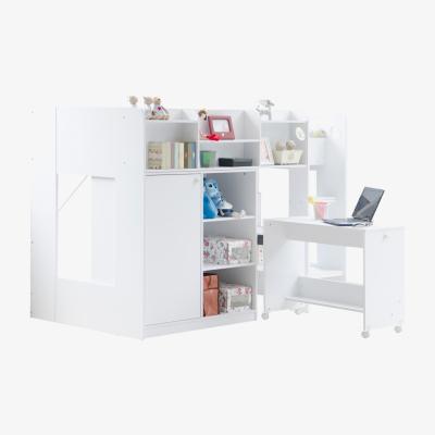 Cuckooland Kids Wizard High Sleeper Workstation Bed in White