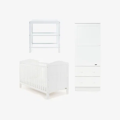 Cuckooland Obaby Whitby Cot Bed 3 Piece Nursery Set in White
