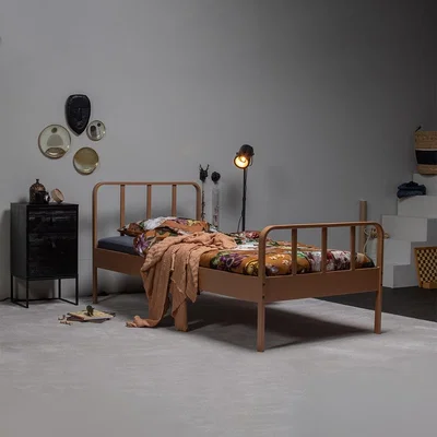 Cuckooland Mees Metal Single Bed by Woood - Black