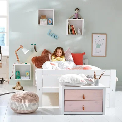 Cuckooland Lifetime Kids Low Luxury Small Double Bed - Lifetime Whitewash