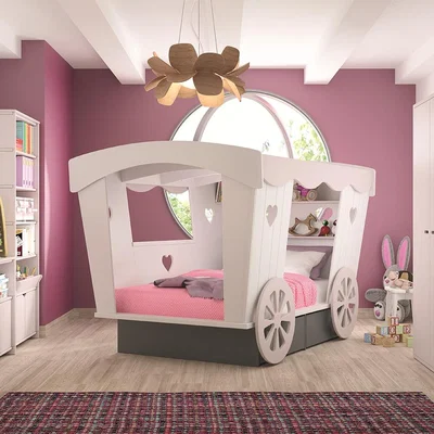 Cuckooland Mathy by Bols Carriage Bed with Storage Drawers - Mathy Summer Pink