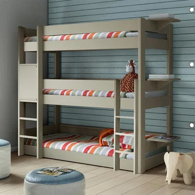 Cuckooland Mathy by Bols Dominique Triple Bunk Bed  - Mathy Azur Blue