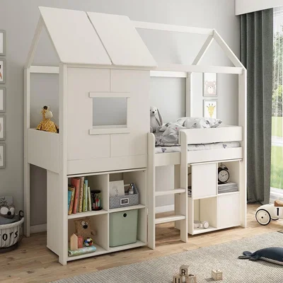 Cuckooland Kids Avenue Midi Playhouse Bed with Desk & Cube