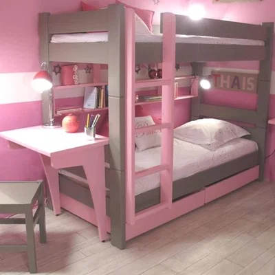 Cuckooland Mathy by Bols Kids Bunk Bed with Drawers & Desk in Dominique Design