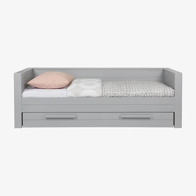 Cuckooland Woood Dennis Solid Pine Day Bed with Optional Trundle Drawer - Steel Grey