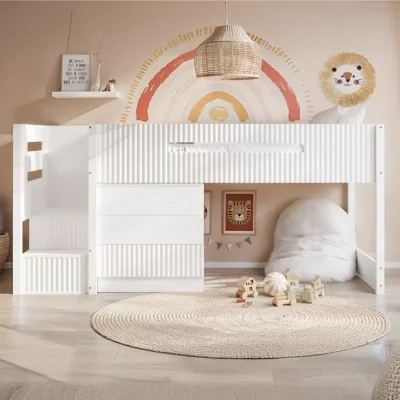 Dunelm Luca Midsleeper Bed Frame with 3 Drawer & 1 Chest