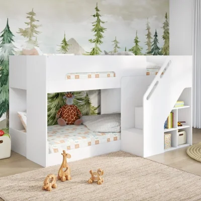 Dunelm Phobo Staircase Low Bunk Bed Frame
