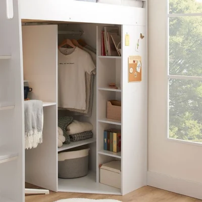 Dunelm Harper High Sleeper Bed Frame With Desk Wardrobe And Storage