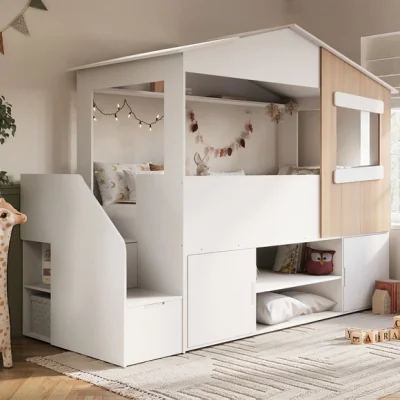 Dunelm Dreamland House Staircase Midsleeper Bed Frame With Storage