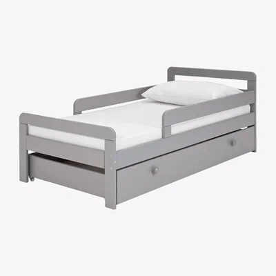 Habitat Habitat Ellis Toddler Bed Frame with Drawer - Grey