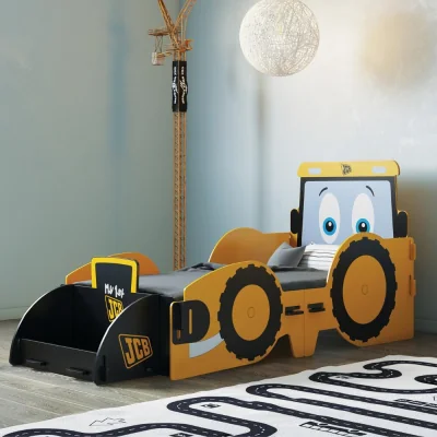 Happy Beds JCB Digger - Children's Toddler Bed - Yellow - Wood - 70x140cm - Happy Beds