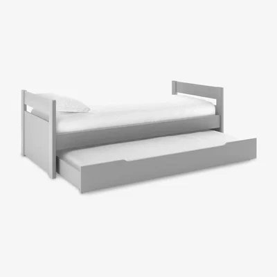 John Lewis Stompa Cabin Bed With Trundle Drawer, Extra Long Single, Grey
