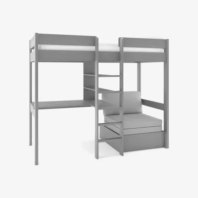 John Lewis Stompa High Sleeper with Built in Desk and Chair Bed, Extra Long Single