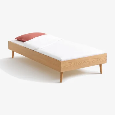 La Redoute Miji Oak Veneer Bed with Bed Base