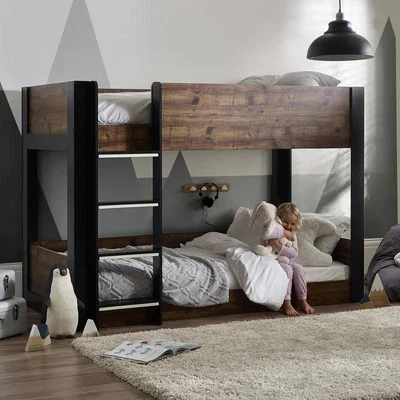 Downtown Julian Bowen Solomon Bunk Bed - Rustic and Black In RusticandBlack