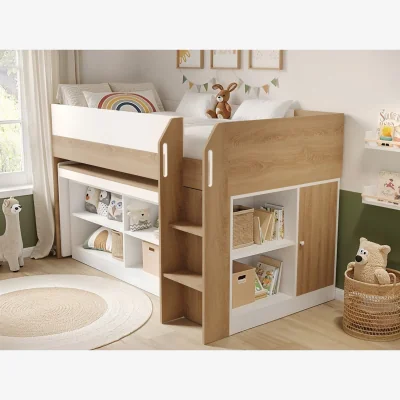 The Range Aiden Kids Cabin Bed with Storage - Brown