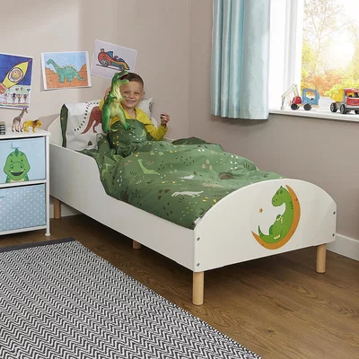 The Range Kids Toddler Bed Dinosaur - White