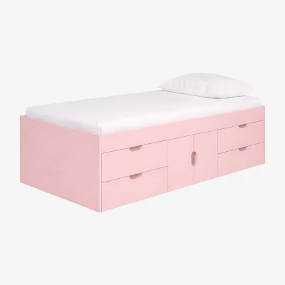 The Range Multi Drawer Single 3ft Cabin Bed Frame, Pink - Baby Pink