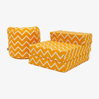 The Range Kids Z Bed and Bean Bag Chair - Zigzag