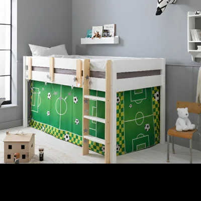 The Range Una Cabin Bed Midsleeper Kids Football Tent Loft  - White