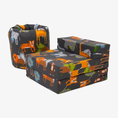 The Range Kids Z Bed and Bean Bag Chair - Africa