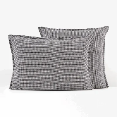 La Redoute Linot Gingham 100% Washed Linen Child's Pillowcase