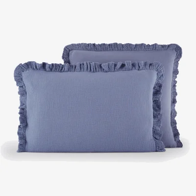 La Redoute Kumla Plain Cotton Muslin Ruffled Pillowcase