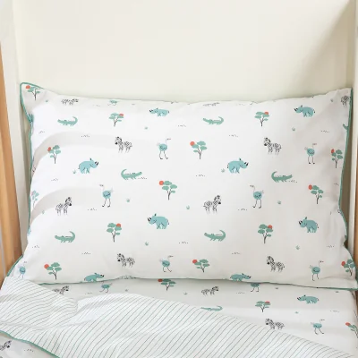 La Redoute Savane Child's Pillowcase in Organic Cotton with Animal Print