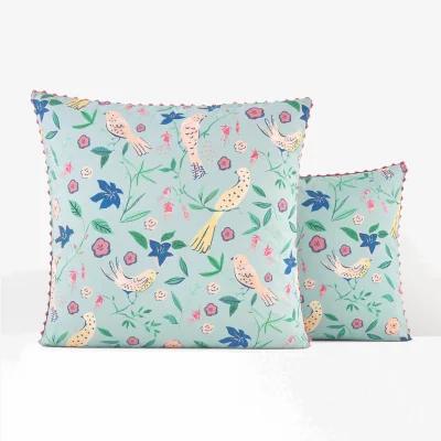 La Redoute Zalipie Floral 100% Cotton Percale 200 Thread Count Child's Pillowcase