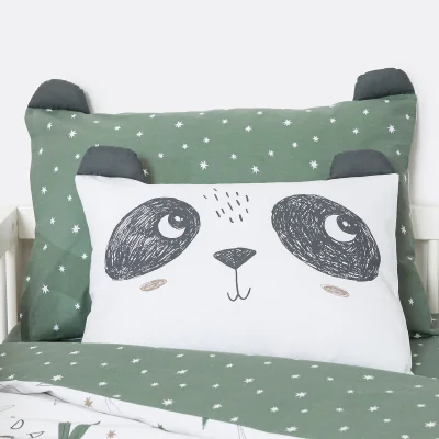 La Redoute Panda Mania Baby Pillowcase in Cotton