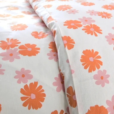 La Redoute Marguerites 50% Recycled Cotton Child's Duvet Cover Set with Rectangular Pillowcase