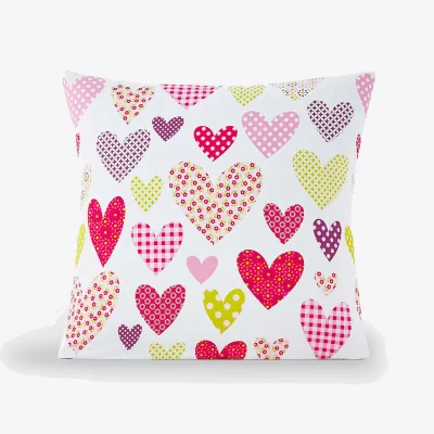 La Redoute Freedom Heart Child's Heart Print Cotton Pillowcase