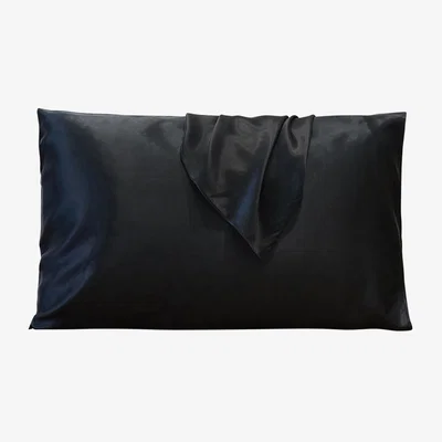 Wolf & Badger Pure Mulberry Silk Pillowcase - Standard Size - Black Uk Double Soft Strokes Silk