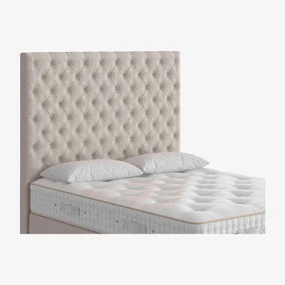 Furniture Village Vispring - Aldo Floor Standing Headboard - Super King - Boucle Stone