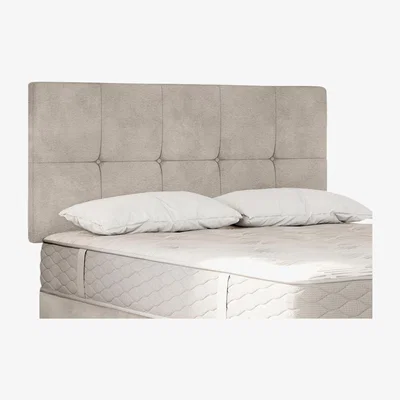 Furniture Village Sealy - Savoy Strutted Headboard - Super King - Velvet Dove