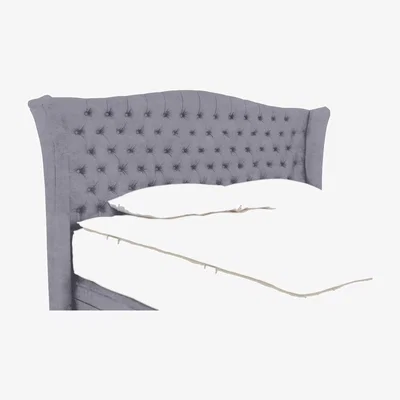 Furniture Village Hypnos - Hambledon Floor Standing Headboard - Super King - Premium Simply Zinc
