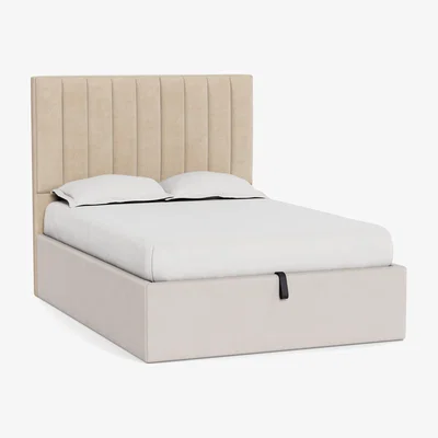Heal's Heal's Retta Headboard Super King Brushed Cotton Oat - Heal's UK Furniture
