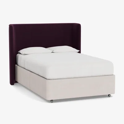 Heal's Heal's Monroe Headboard Super King Velvet Grape - Heal's UK Furniture