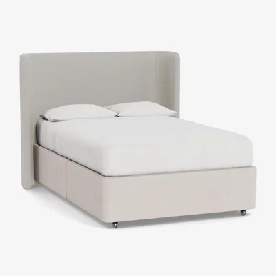 Heal's Heal's Monroe Headboard Super King Capelo LinenCotton Sea Salt - Heal's UK Furniture