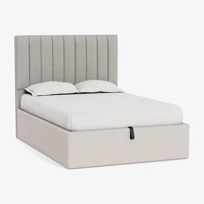 Heal's Heal's Retta Headboard Super King Smart Linen Mix Silver - Heal's UK Furniture
