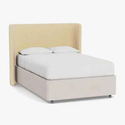 Heal's Heal's Monroe Headboard Super King Smart Luxe Velvet Biscuit - Heal's UK Furniture
