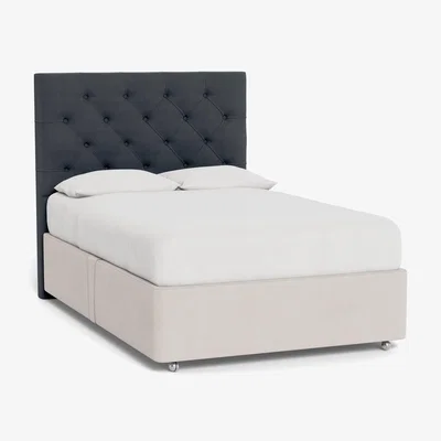 Heal's Heal's Balmoral Headboard (Lift Storage) Super King Linen Mix Dark Grey - Heal's UK Furniture